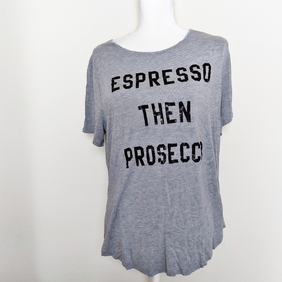 Old Navy Espresso Then Prosecco Gray Graphic Tee - Picture 2 of 7